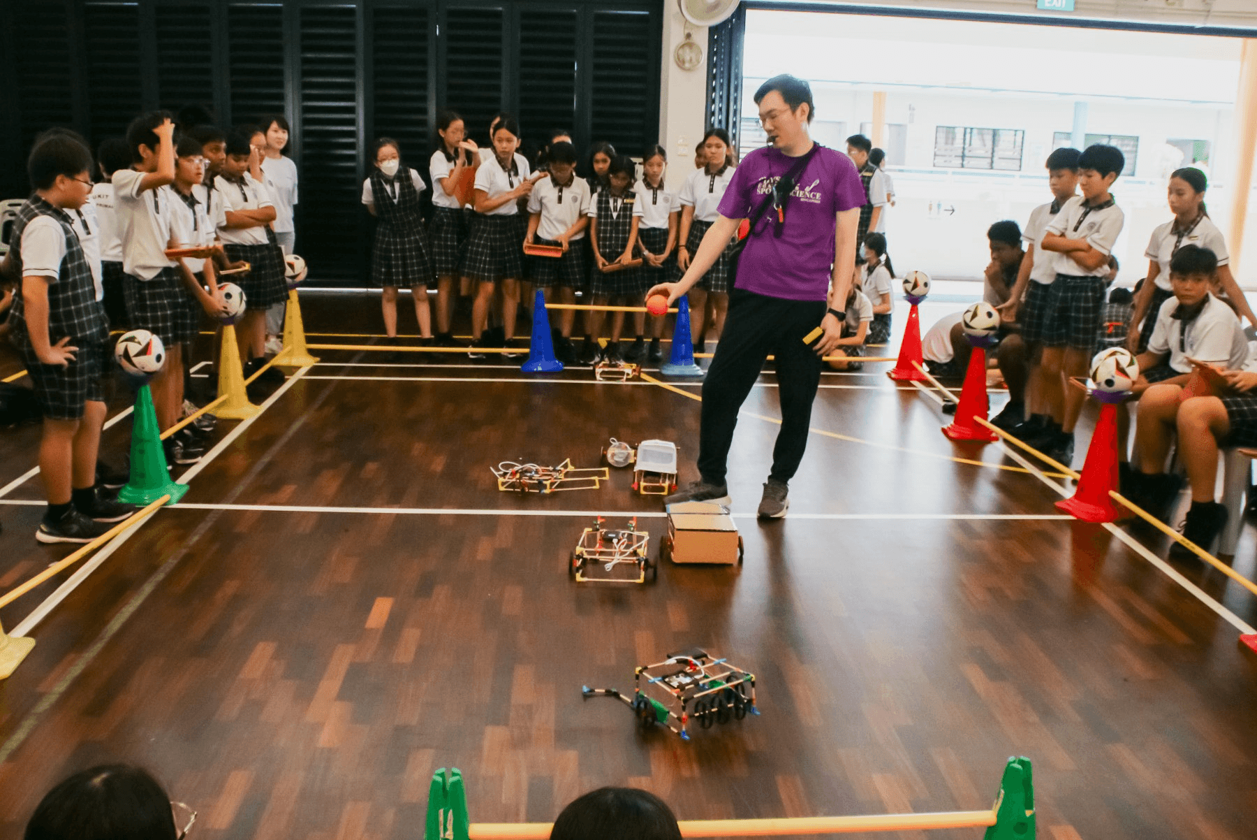 STEM camp moments with students participating in hands-on activities